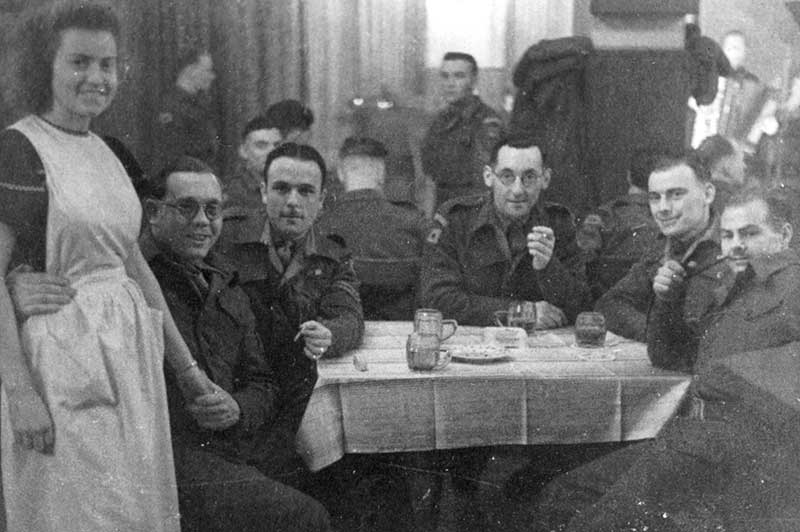 Cafe in northern Germany circa 1945