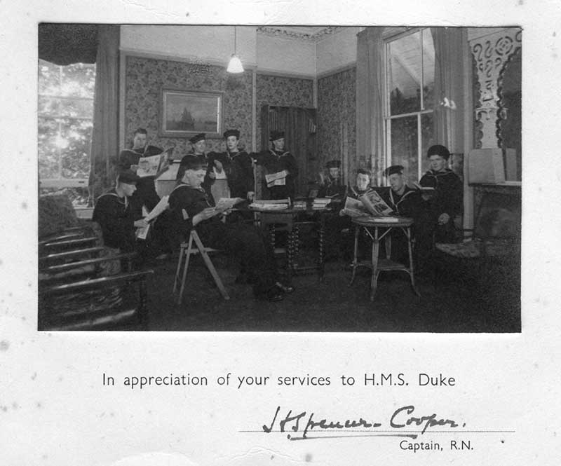 HMS Duke, social club