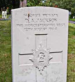 Dennis Alfred Jackson's  Commomwealth war grave