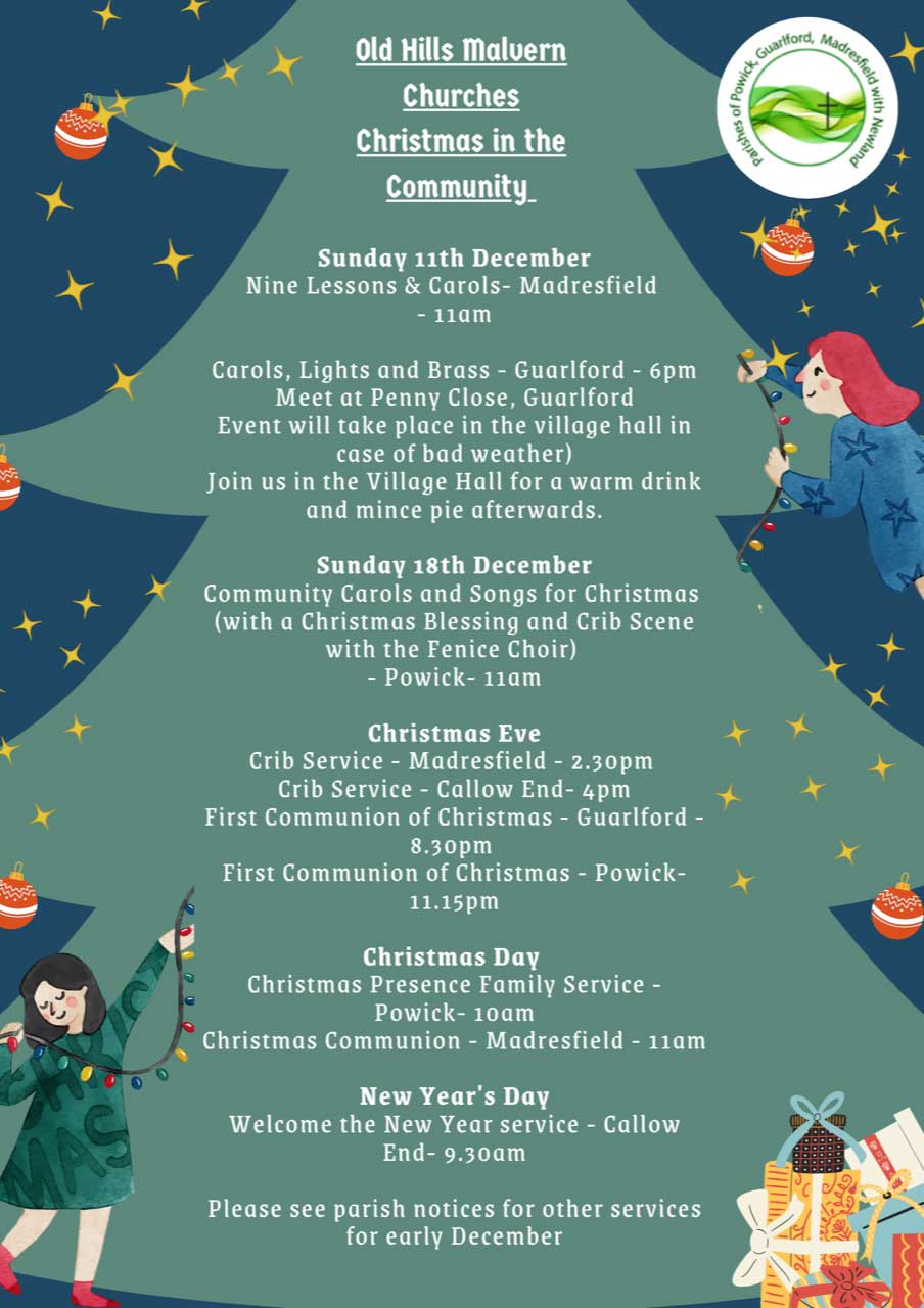 Christmas church services poster
